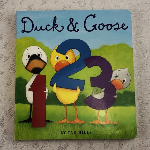 Duck and Goose 1 2 3 Board Book by Tad Hills and Commonwealth Stuffed Toy Duck - Picture 3 of 16